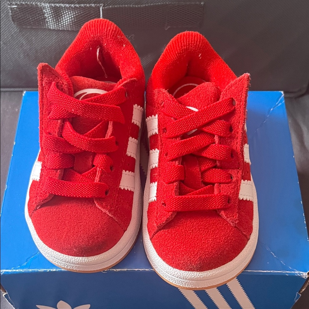 Adidas Kids Bright Red Sneakers